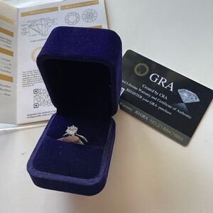 GRA | certified 1.0 carat moissanite adjustable ring NWT $188